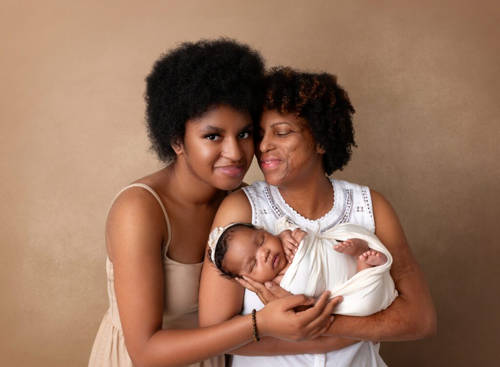 Family photos with a newborn baby girl Brooklyn NYC